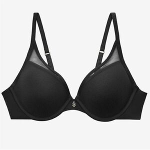 Thirdlove 24/7 Classic Uplift Plunge Bra in Smooth Black Size 44 E